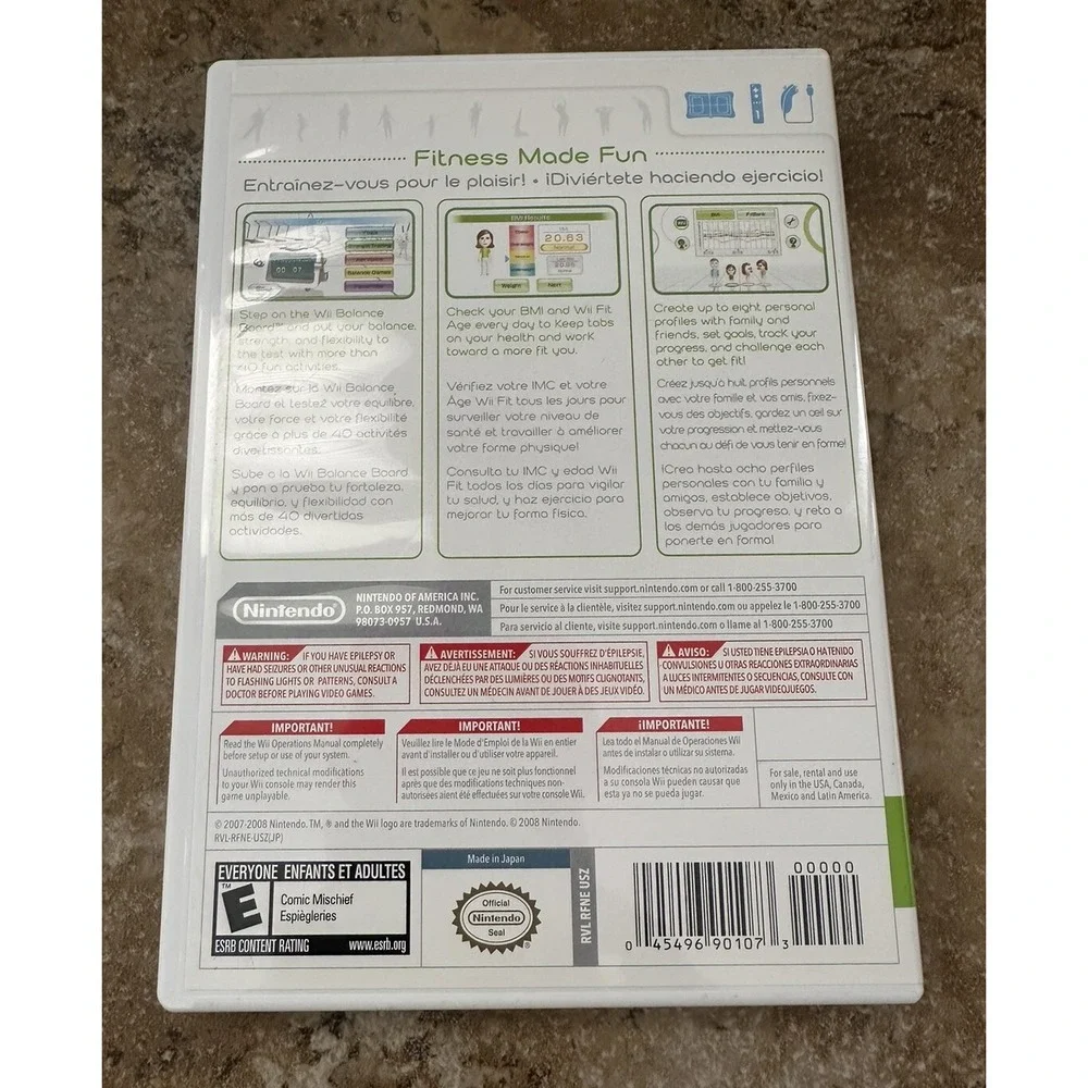 Nintendo Wii Fit Video GAME ONLY Build Balance Strength & Flexibility No Manuel